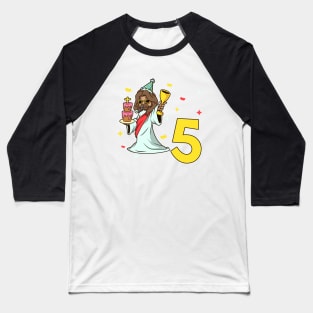 I am 5 with Jesus - kids birthday 5 years old Baseball T-Shirt